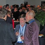 Colin James holds court at one of the packed networking events. (Photo B+LNZ)