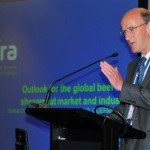 Speaker Richard Brown of Gira gave a fact-packed presentation looking at the outlook for the global meat industry. Photo B+LNZ Ltd.