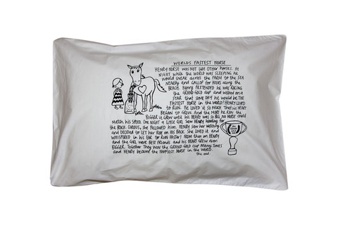 Bedtime Story Pillowcase 'Henry Horse' - Single