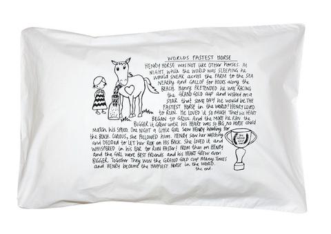 Bedtime Story Pillowcase 'Henry Horse' - Single